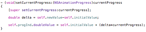 NSAnimation's setCurrentProgress method