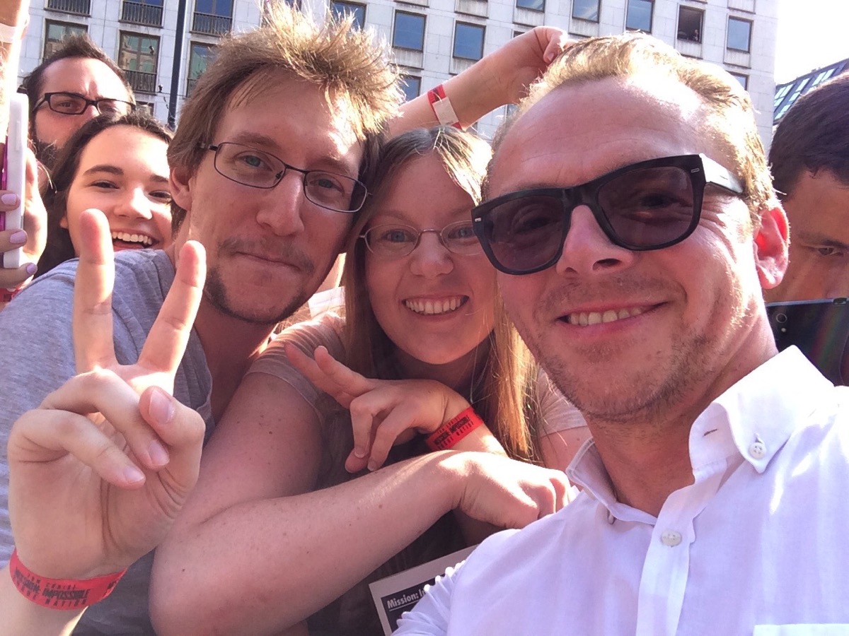 Us and Simon Pegg at the World Premiere in Vienna