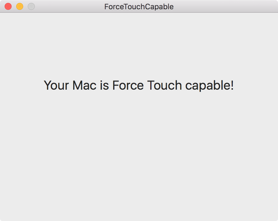 Force Touch Device Detection Example App Screenshot