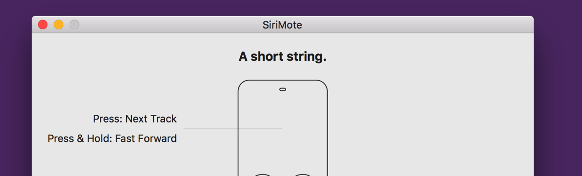SiriMote AutoLayout Test (Short string)