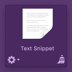 Text Snippet in Yoink