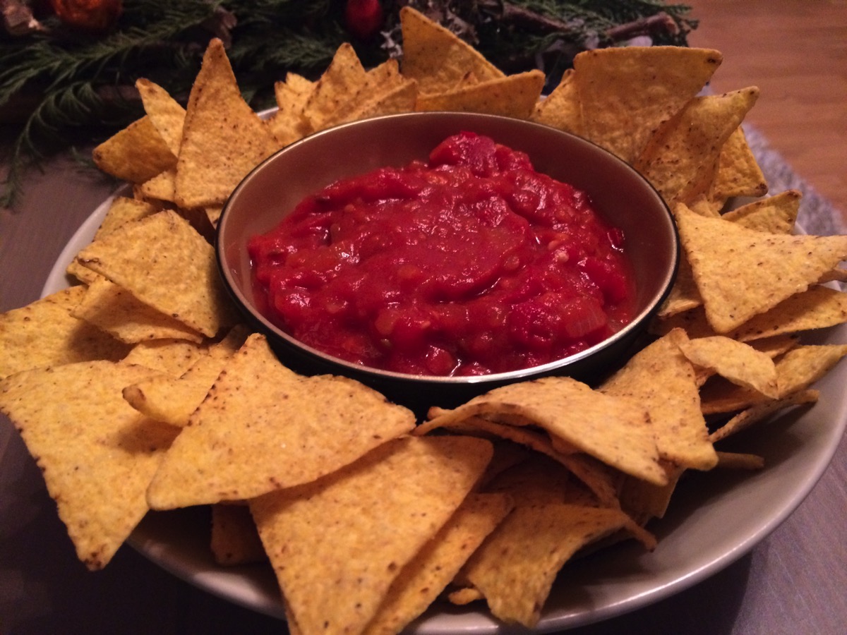 Nachos with self-made Salsa